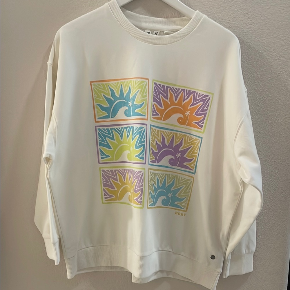 Colorful Roxy Graphic Sweatshirt